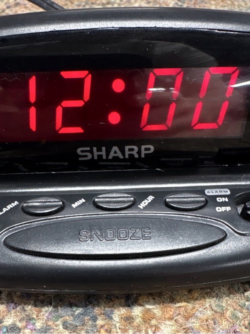 Sharp SPC026 Plug-In Alarm Clock with LED Digital Display